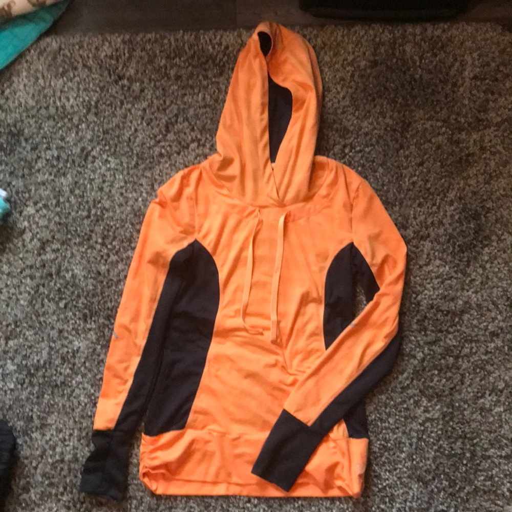 Orange and black hoodie. Made by MPG,